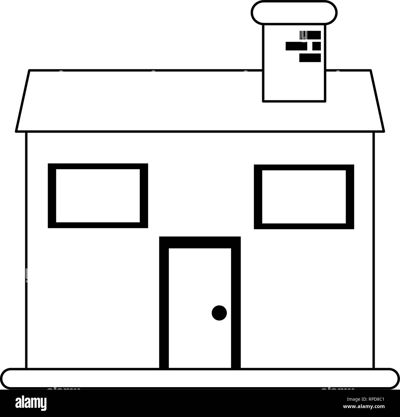 Real estate house black and white Stock Vector Image & Art - Alamy