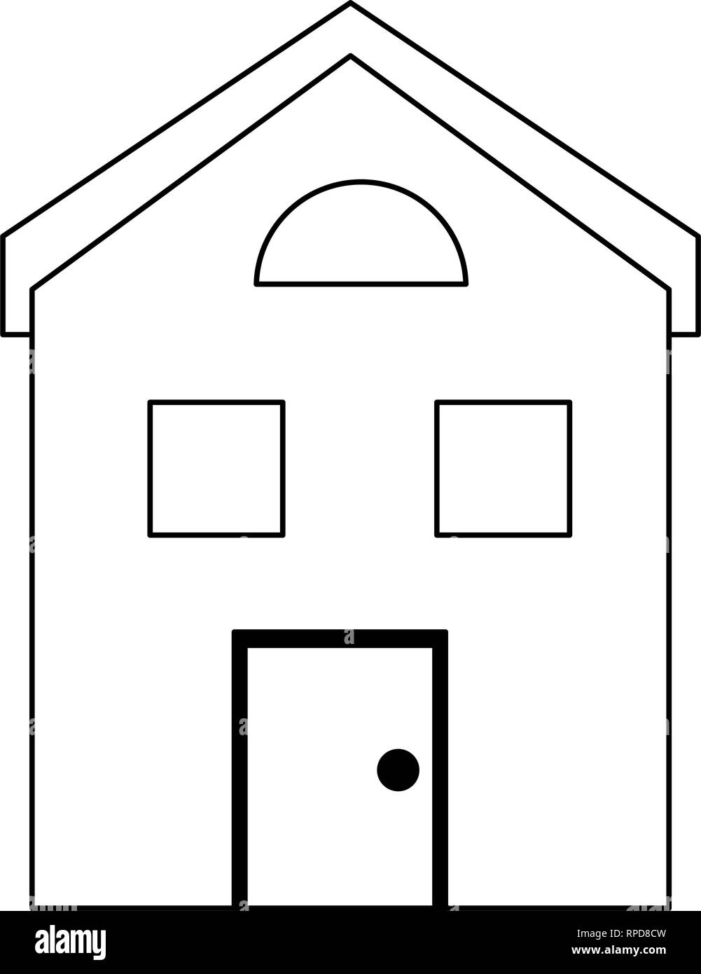 Real estate house black and white Stock Vector Image & Art - Alamy