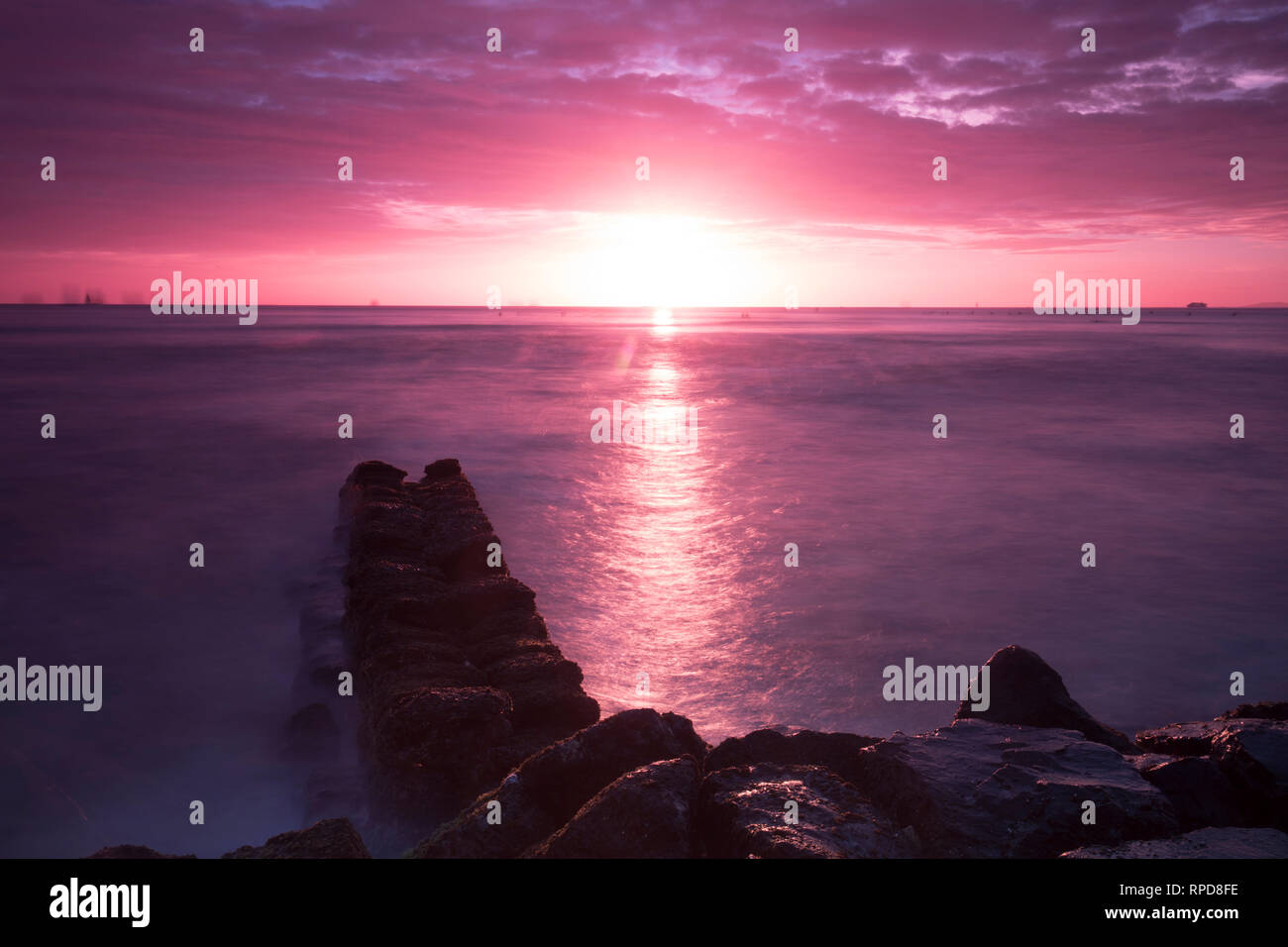 Oahu at sunset hi-res stock photography and images - Alamy