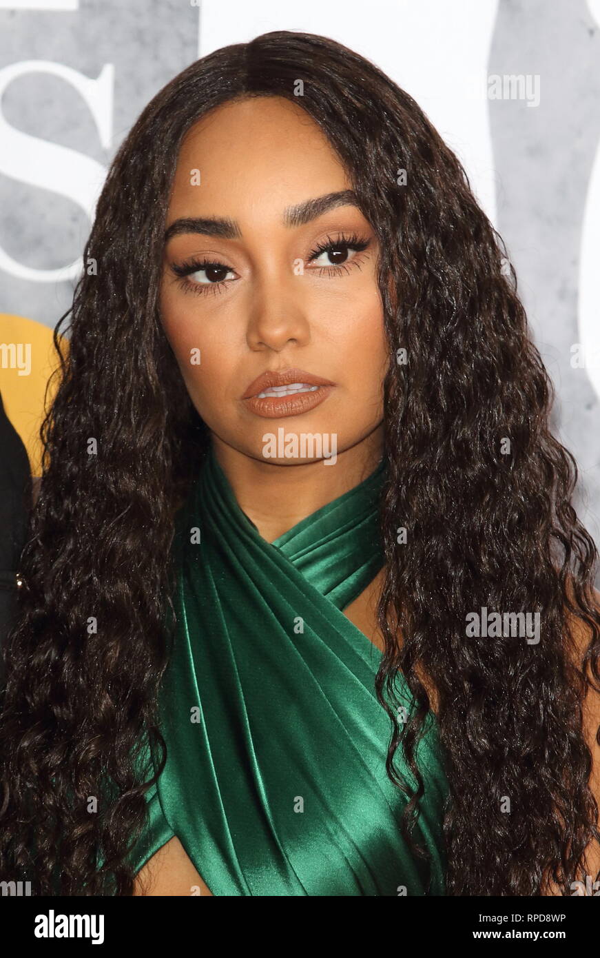 Leigh Anne Pinnock seen on the red carpet during The BRIT Awards 2019