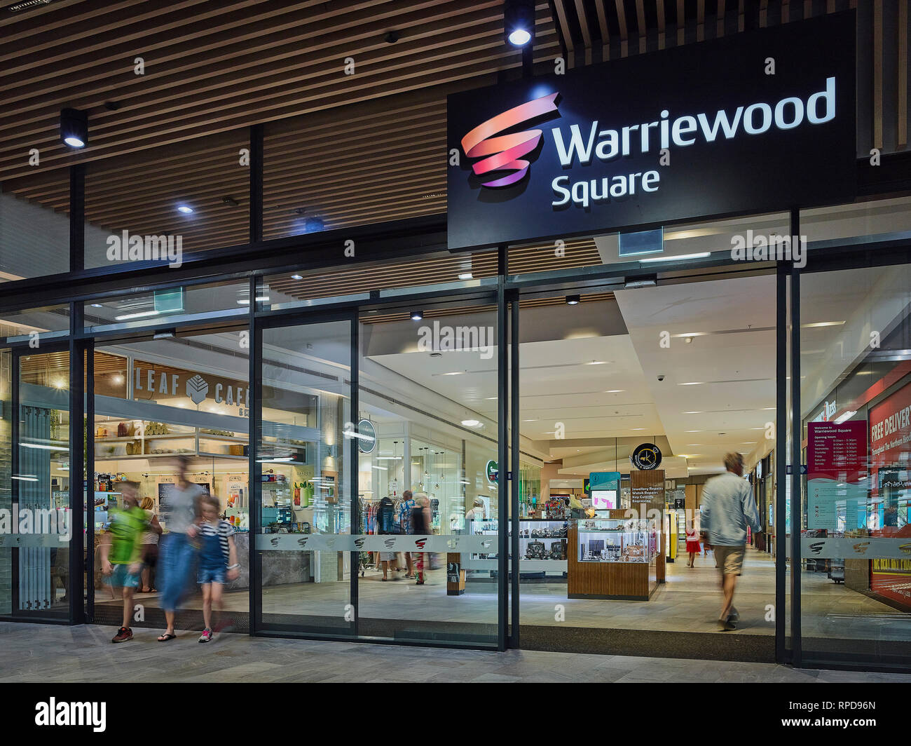 Entrance to shopping mall from car park. Warriewood Square, Sydney