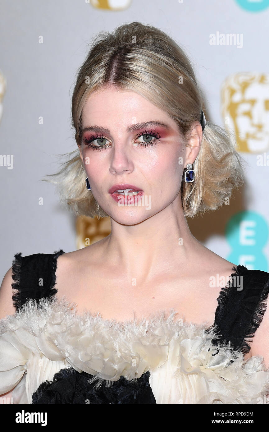 American actress Lucy Boynton attends the EE British Academy Film ...