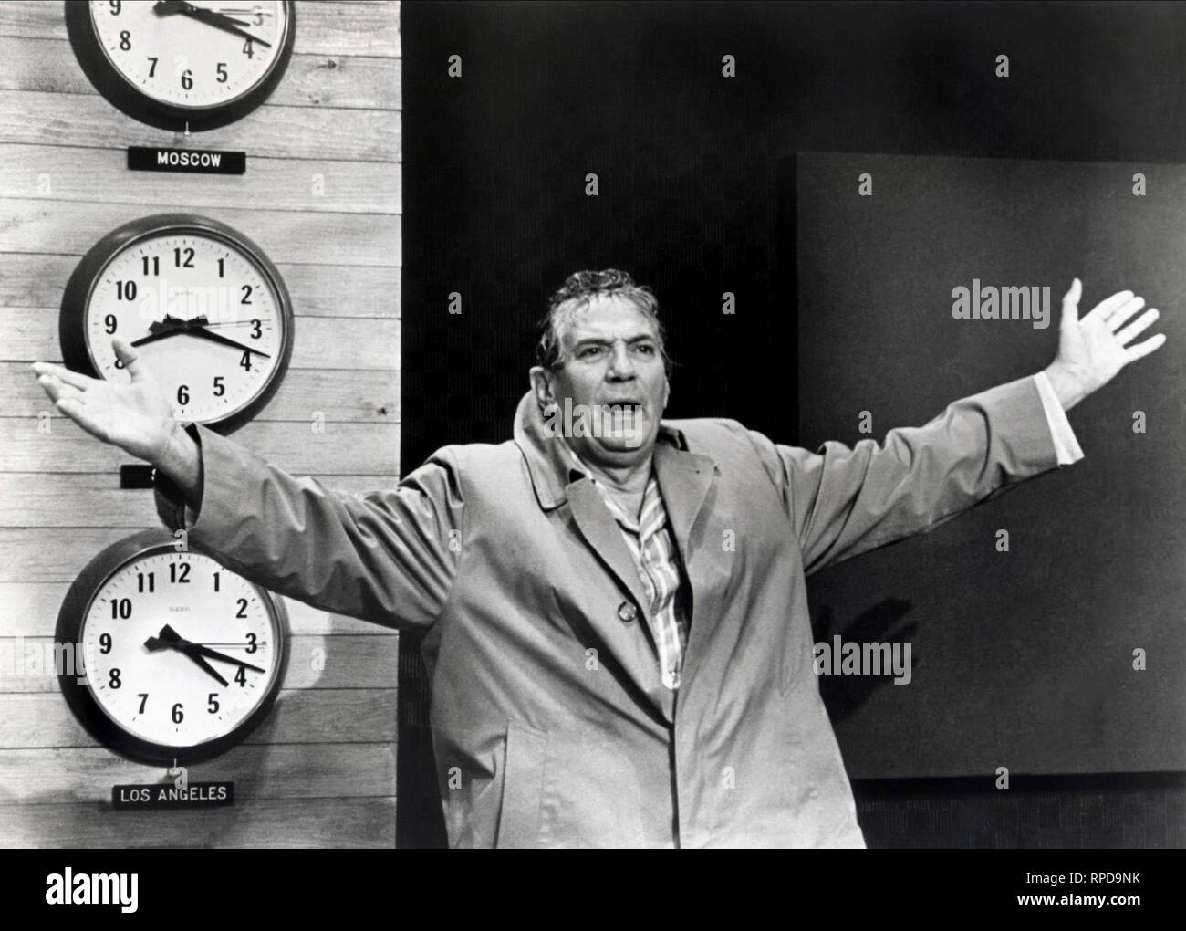 PETER FINCH, NETWORK, 1976 Stock Photo