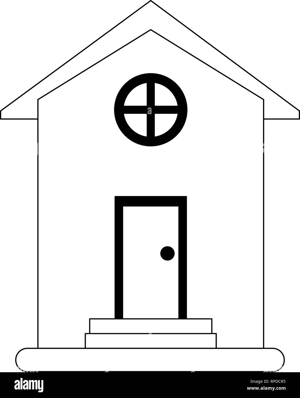 Real estate house building black and white Stock Vector Image & Art - Alamy