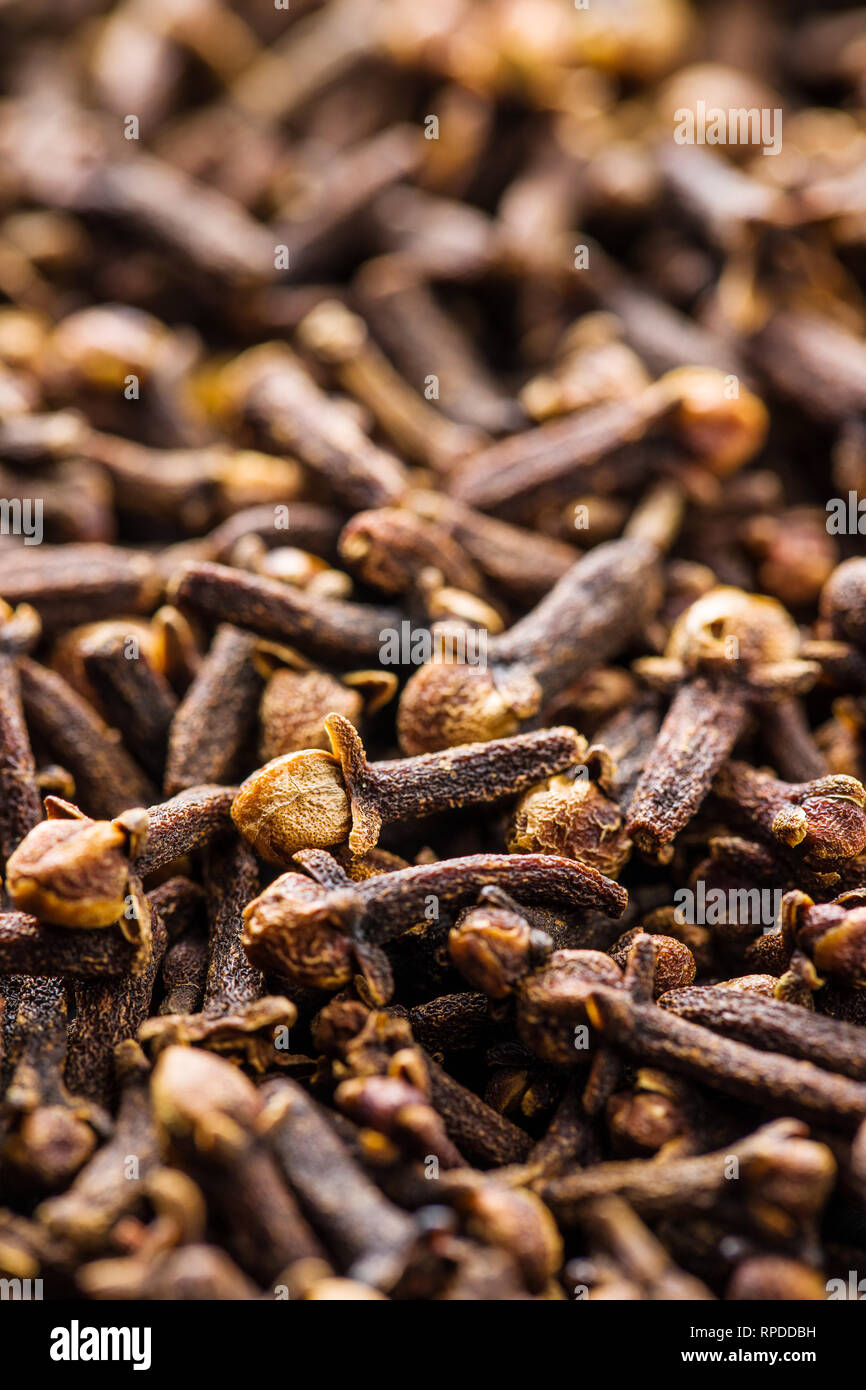 Carnation, dried clove spice. Aromatic spice Stock Photo Alamy