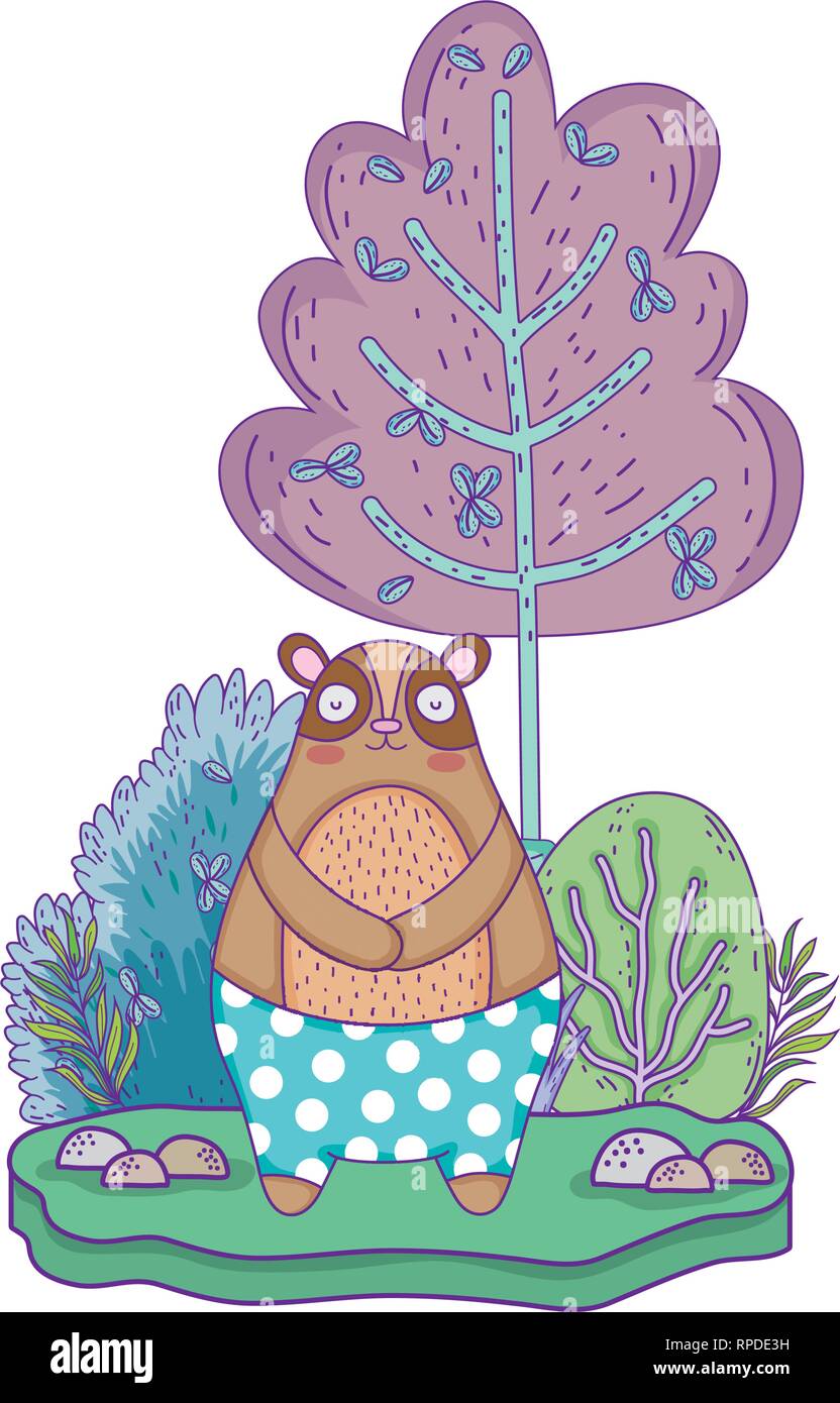 little bear teddy in the landscape Stock Vector Image & Art - Alamy