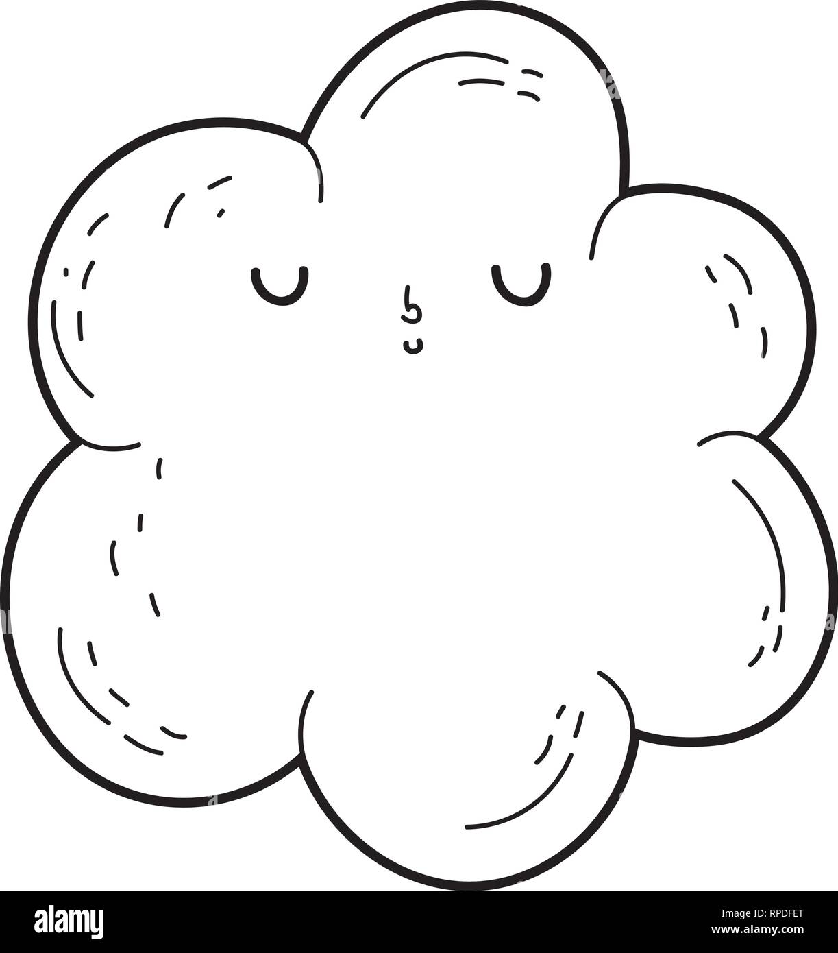 cute cloud kawaii character Stock Vector Image & Art - Alamy