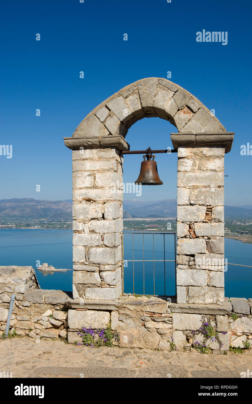 Church bell, Palamidi Castle, Nafplio, Greece Stock Photo - Alamy