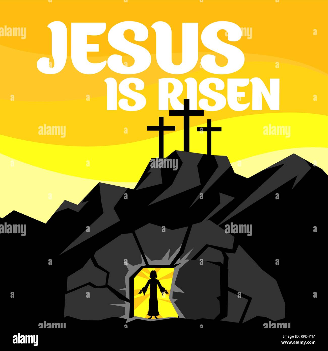 Easter illustration. Jesus Christ is risen Stock Vector Image ...