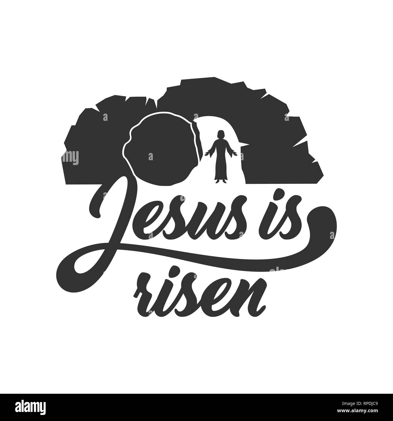 Easter illustration. Jesus Christ is risen. Stock Vector