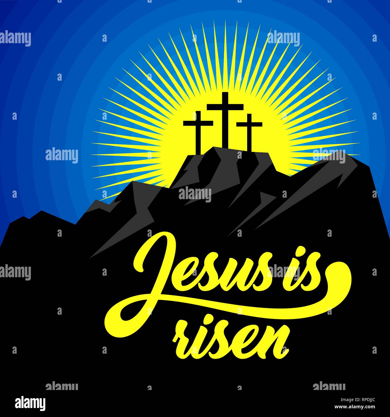 Easter illustration. Jesus Christ is risen Stock Vector Image ...