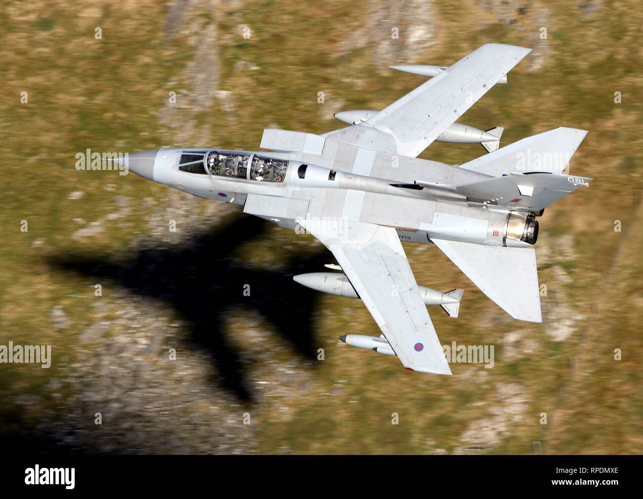 RAF Tornado GR4  in the Welsh mountains Stock Photo