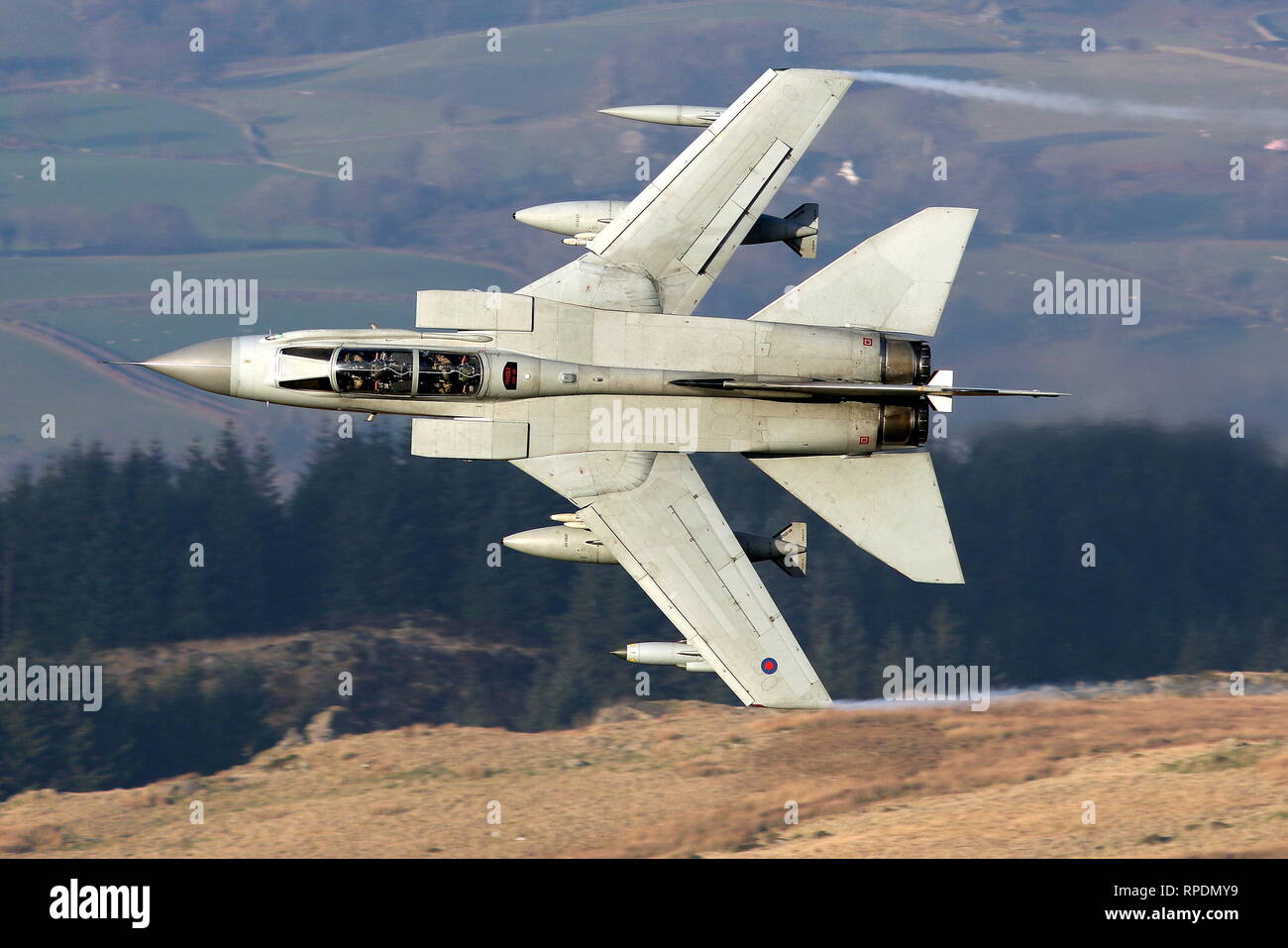 RAF Tornado GR4  in the Welsh mountains Stock Photo