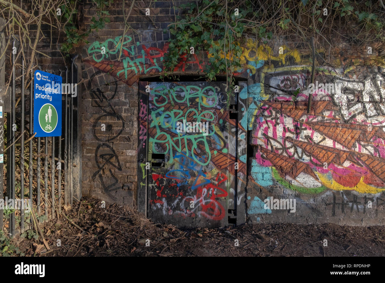 Sealed door to the horse tunnel in Camden Lock on the Regents Canal
