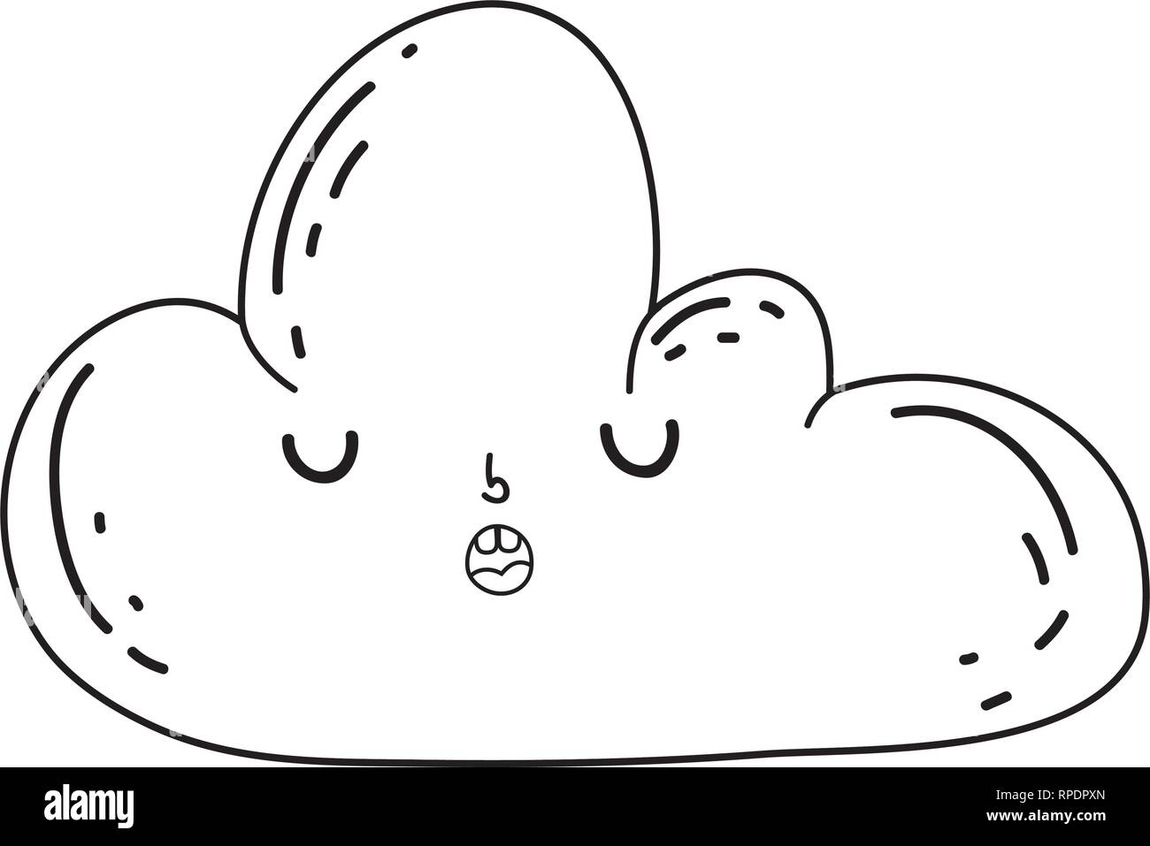 cute cloud kawaii character Stock Vector Image & Art - Alamy