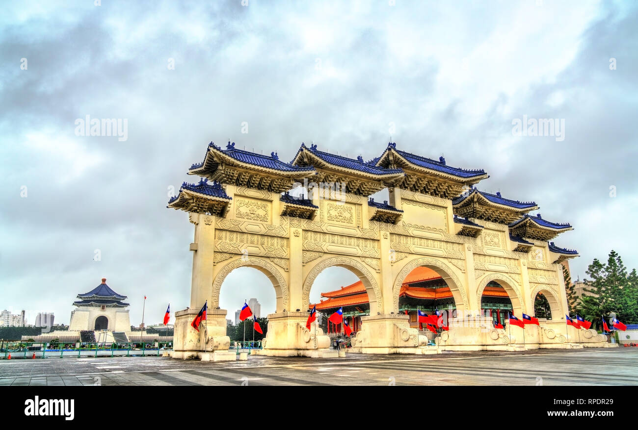 Liberty Square main gate in Taipei, Taiwan Stock Photo