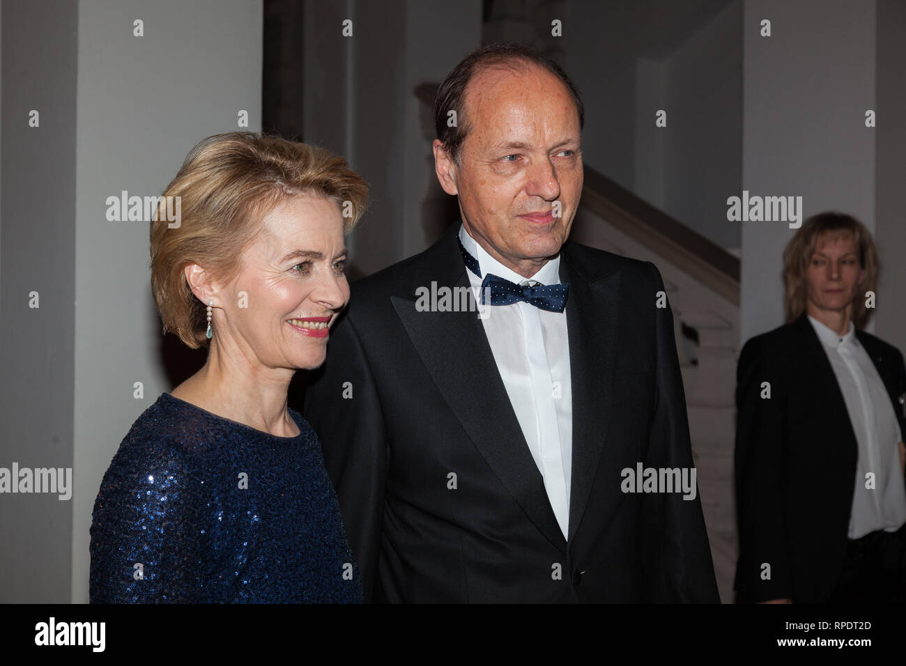 German Minister of defense Dr. Ursula von der Leyen and Heiko von der Leyen beim 14. SemperOpernball 2019 in der Semper Oper. Dresden, 01.02.2019 Stock Photo