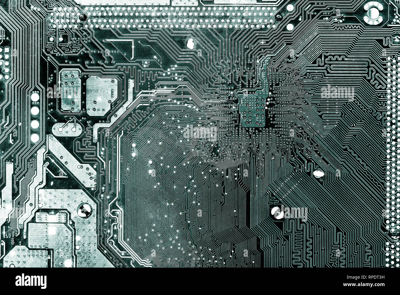 integrated circuit many paths. details Stock Photo Alamy