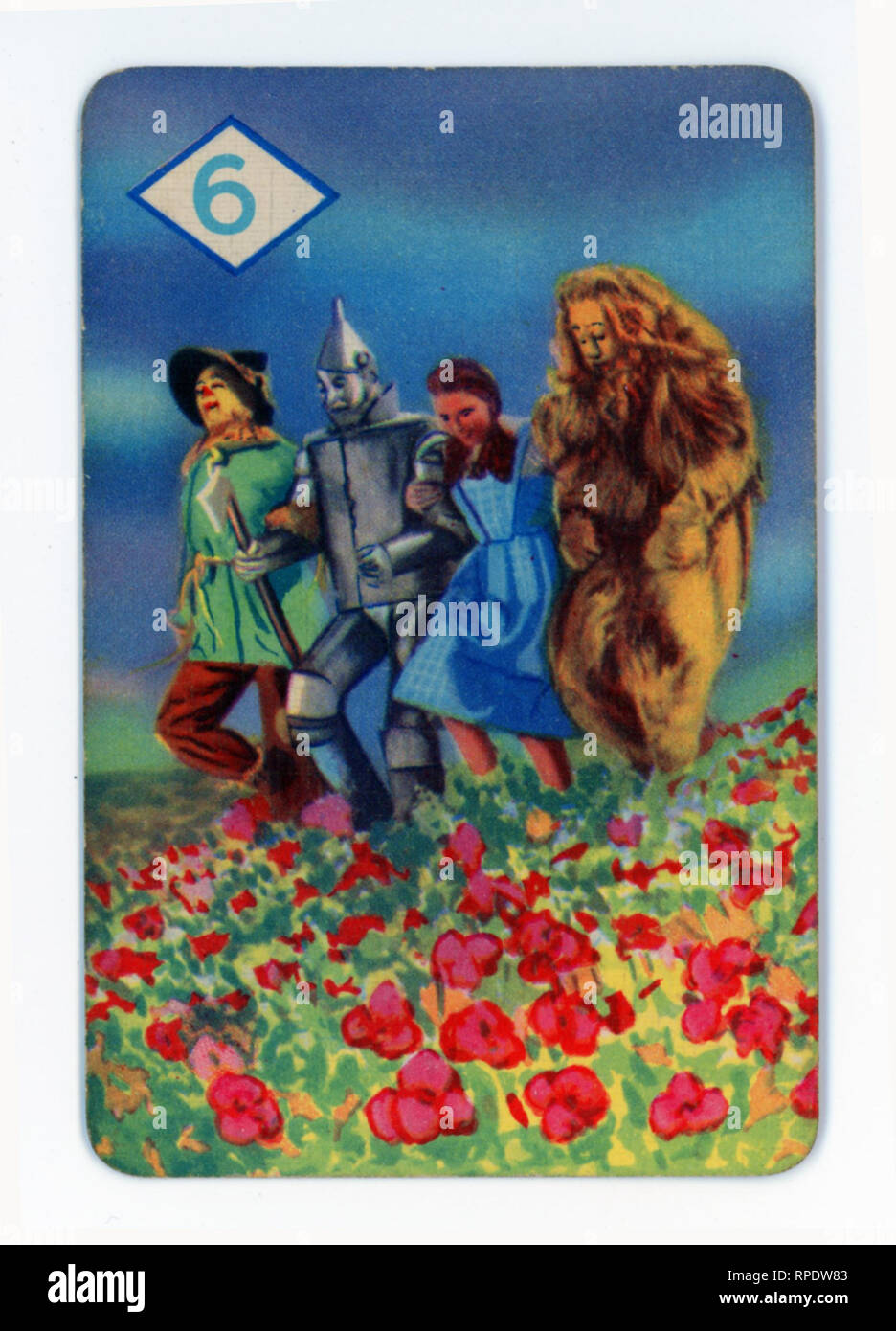 The Wizard of Oz card game produced in London in 1940 by Castell Brothers, Ltd. (Pepys brand) to coincide with the launch of the M.G.M. film in the UK in that year Stock Photo