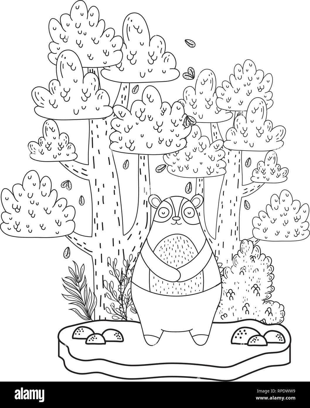 little bear teddy in the landscape Stock Vector Image & Art - Alamy