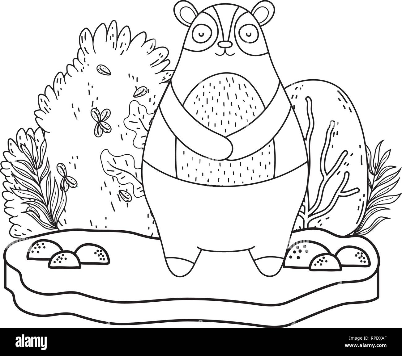 little bear teddy in the landscape Stock Vector Image & Art - Alamy