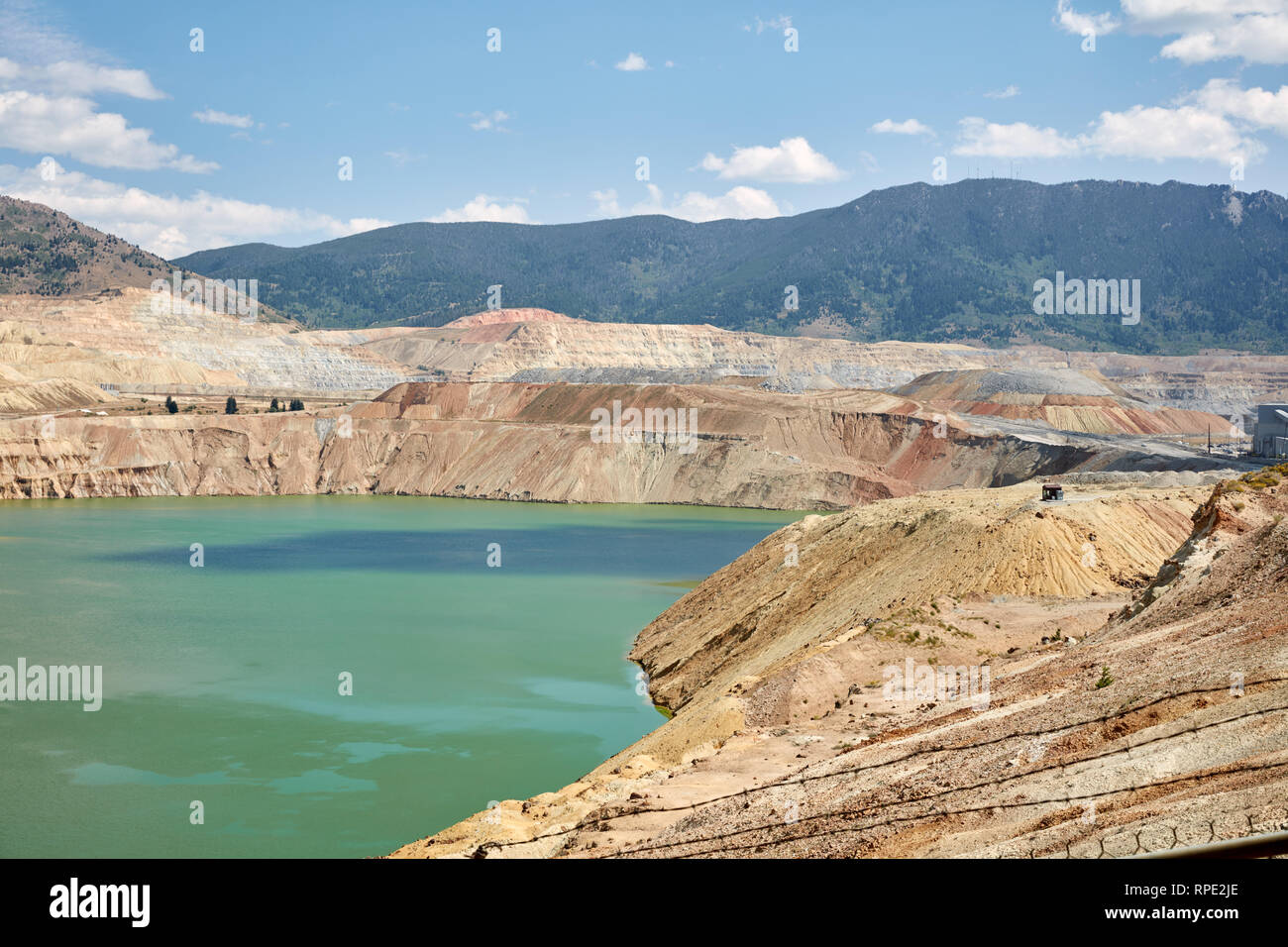 Berkeley open pit mine in Butte, Montana Stock Photo