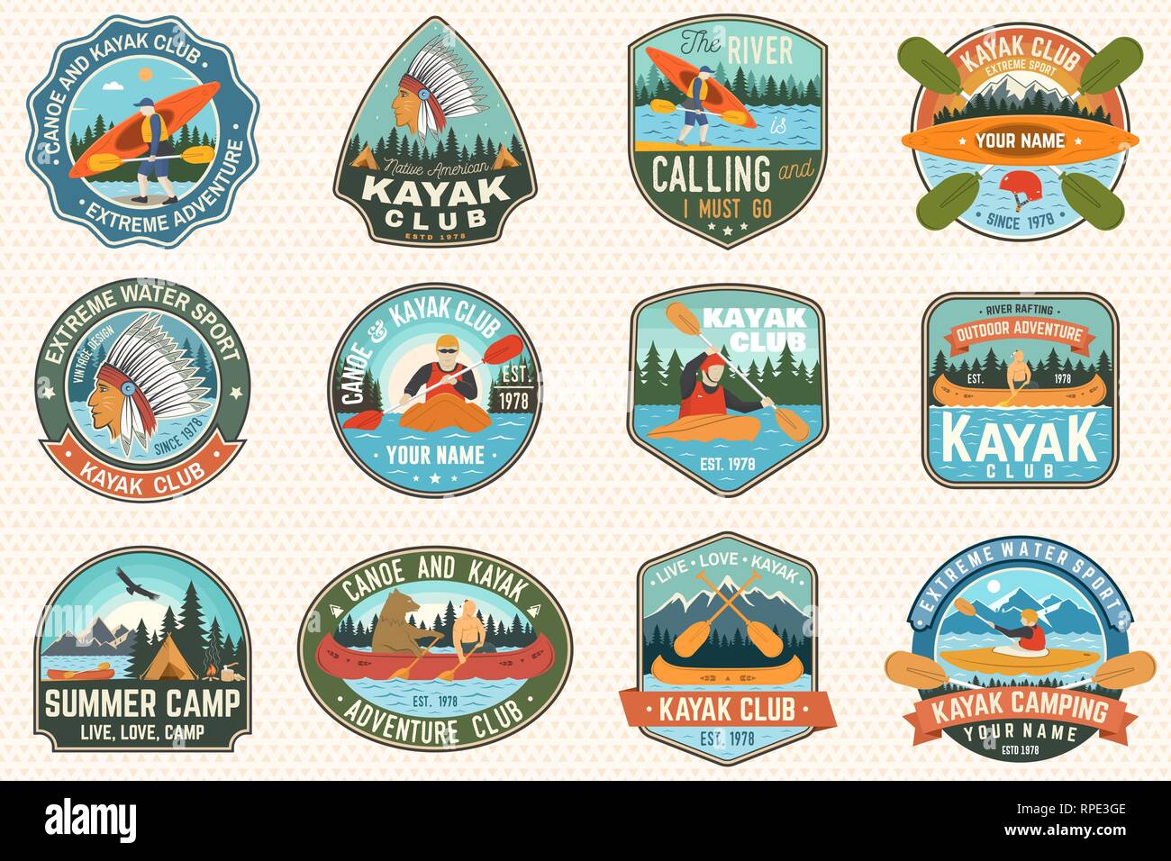 Canoe silhouette native Stock Vector Images Alamy