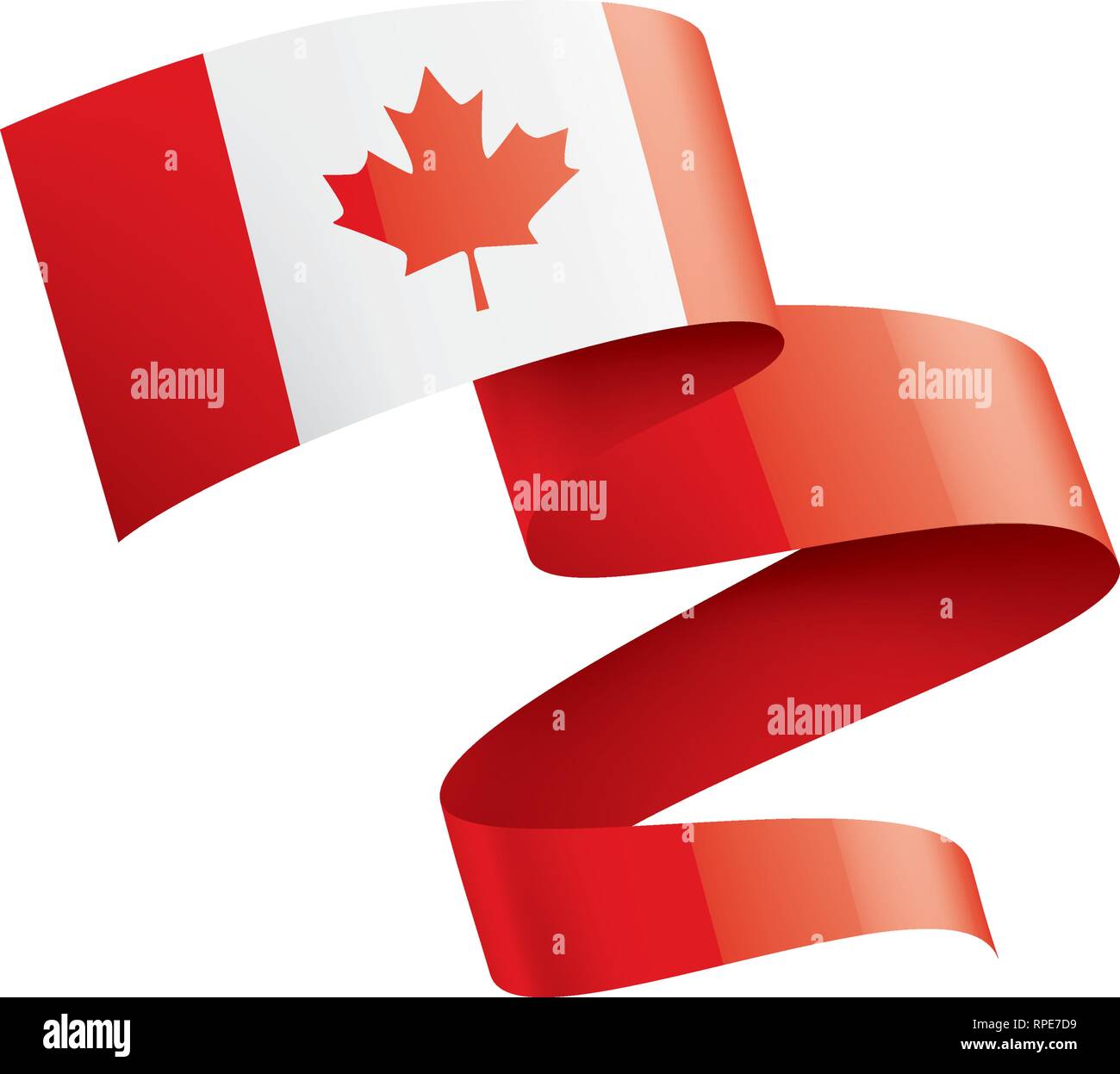 Canada flag, vector illustration on a white background Stock Vector