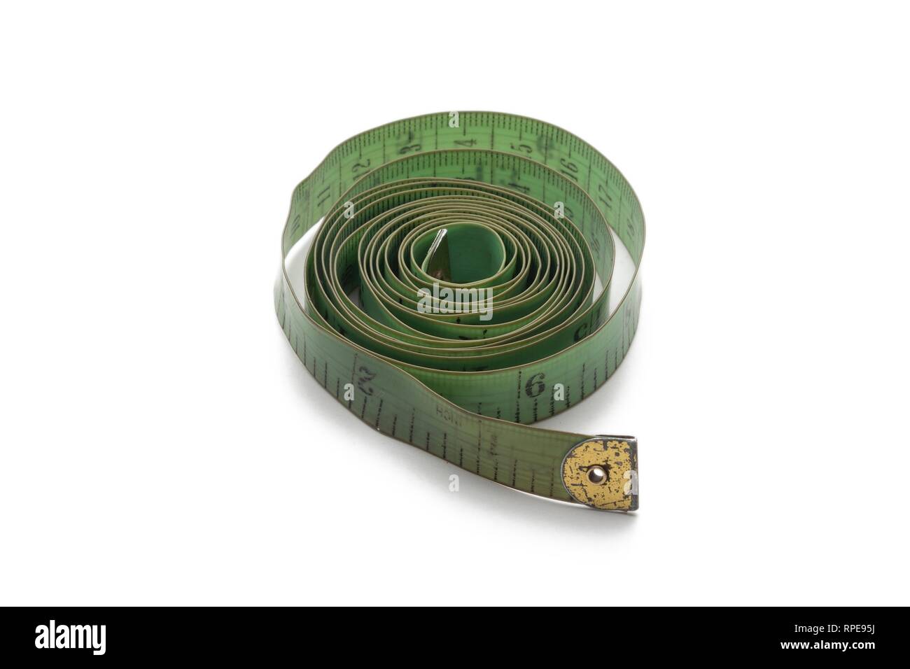 Measuring tape of the tailor isolated on a white background Stock Photo ...