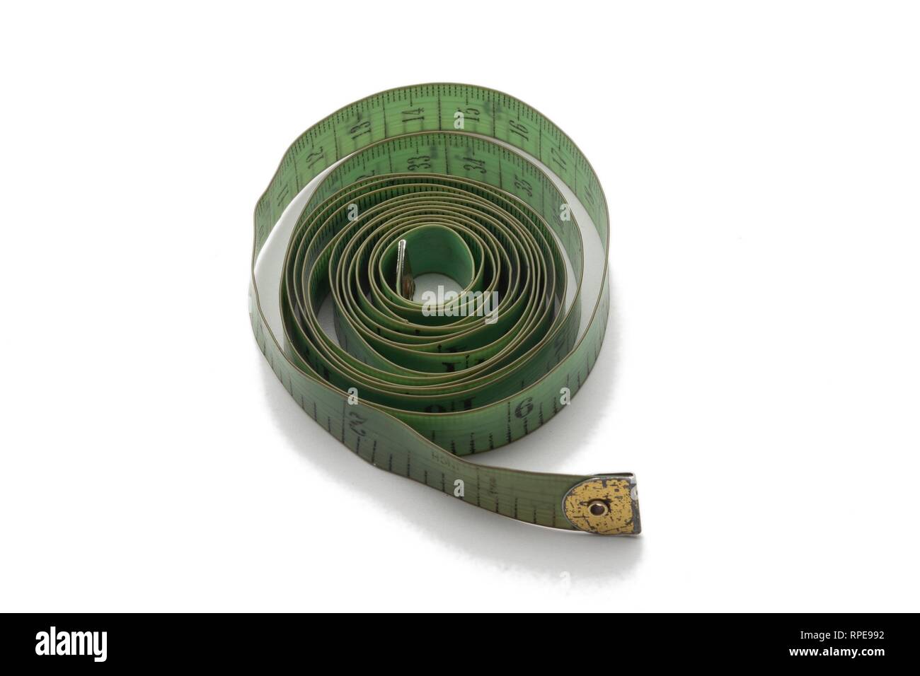 Measuring tape of the tailor isolated on a white background Stock Photo ...