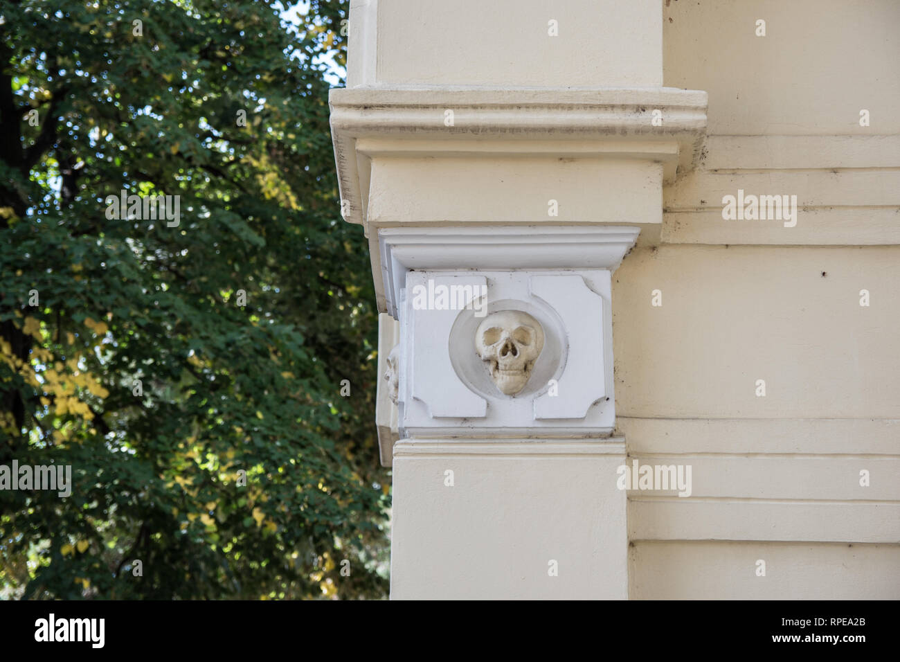 Monument from the First Serbian Uprising 1809.  built  by Turkish from the skulls of dead Serbian. The Tower of Skull Stock Photo