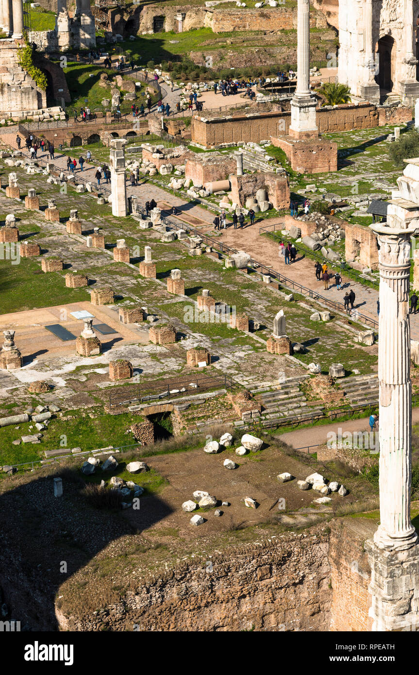 Aerial view roman forum hi-res stock photography and images - Alamy