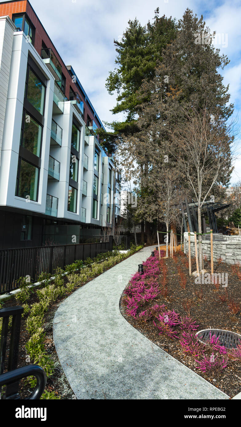 New modern apartment complex. European apartment building complex with ... - Modern Apartment Complex With Outdoor Spaces
