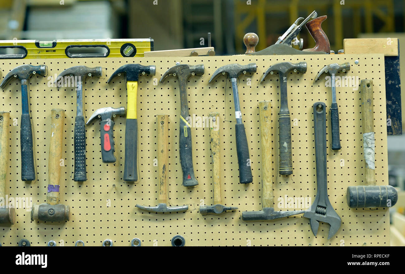 Selection of workman's tools Stock Photo - Alamy