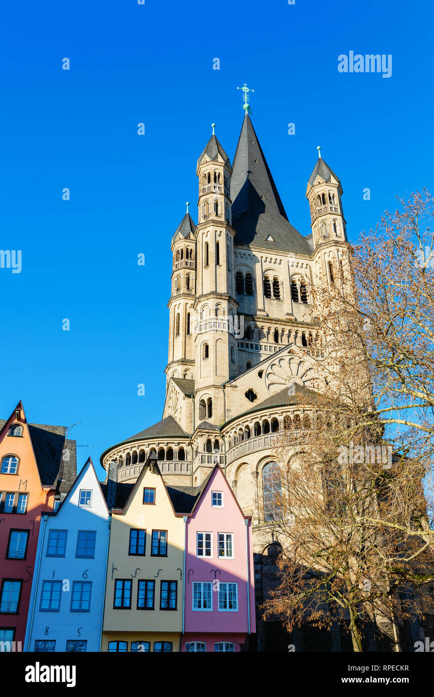 picture of the historical church Gross St Martin in Cologne, Germany