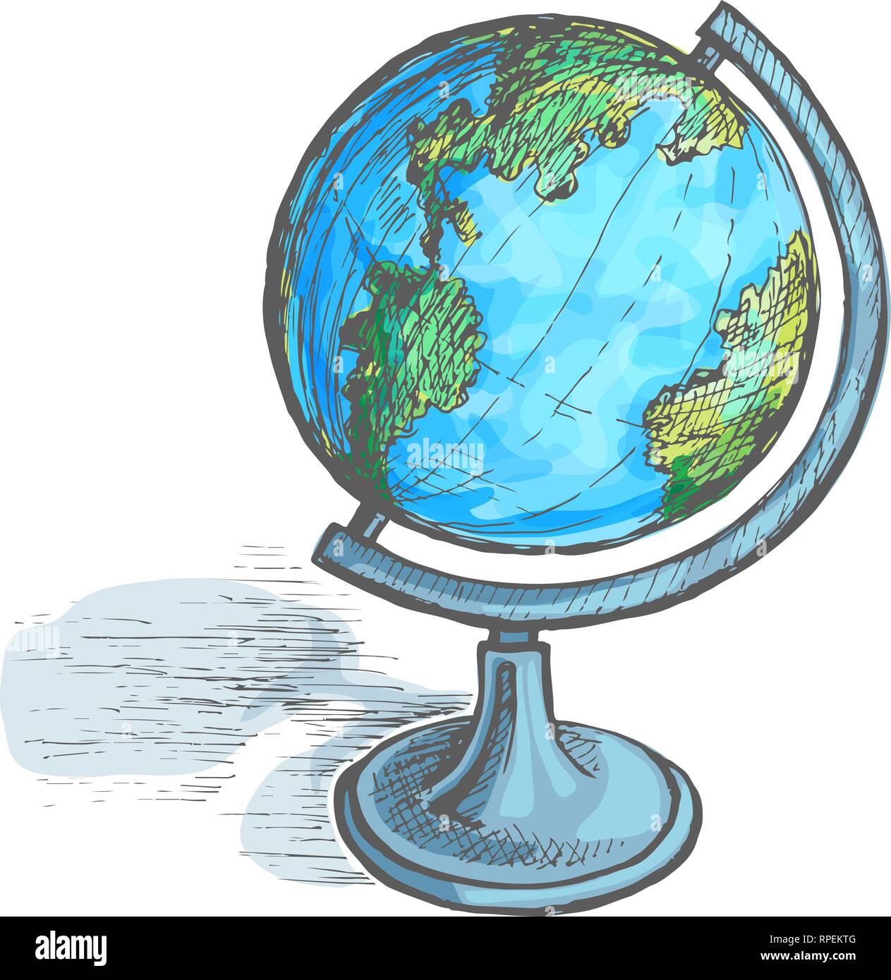 Globe on stand vector Stock Vector