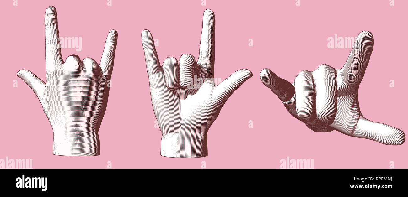 Hand Gesture, I Love You - Sign Set Royalty Free SVG, Cliparts, Vectors,  and Stock Illustration. Image 149618139.
