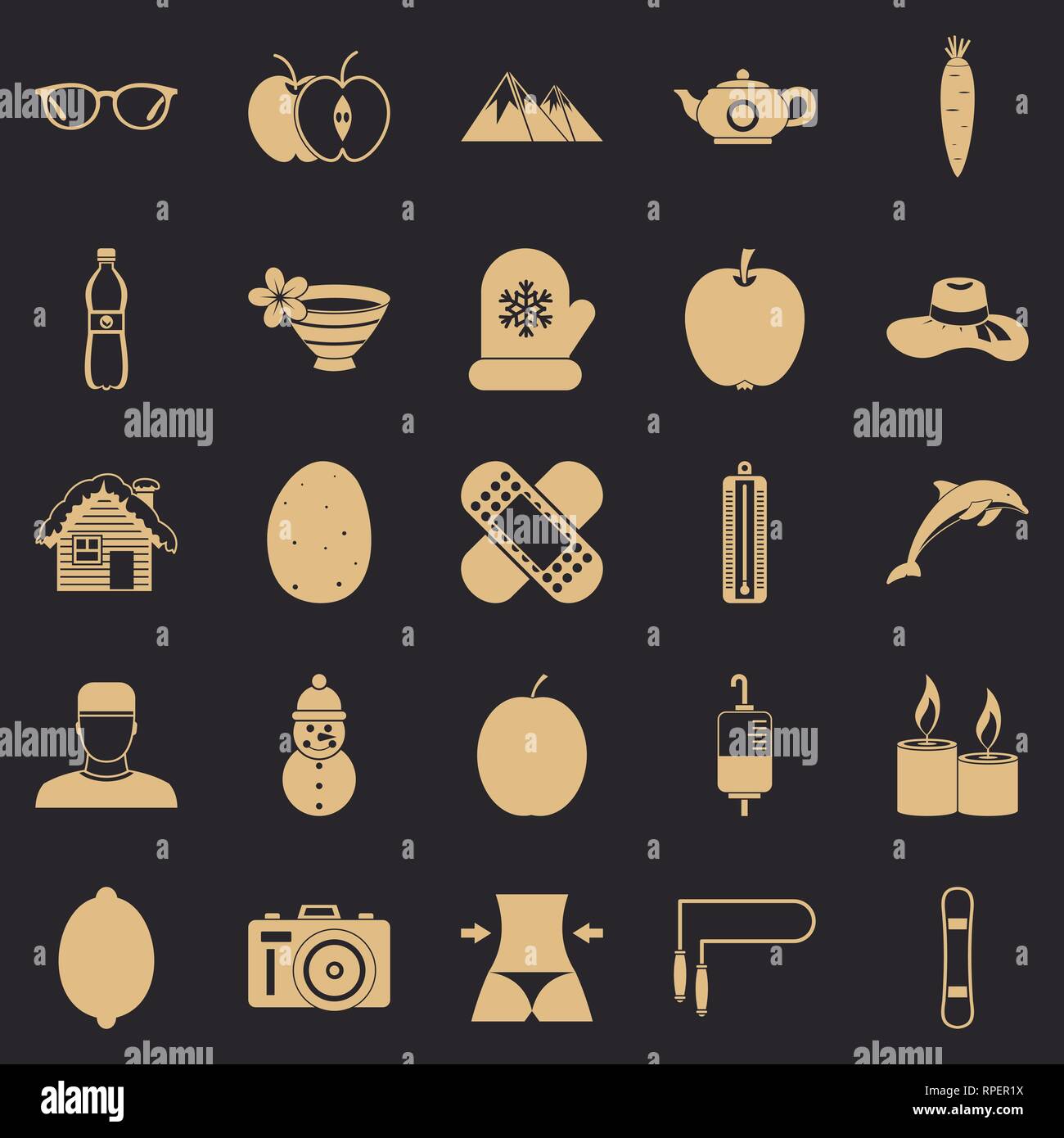 Recovery of health icons set, simple style Stock Vector Image & Art - Alamy