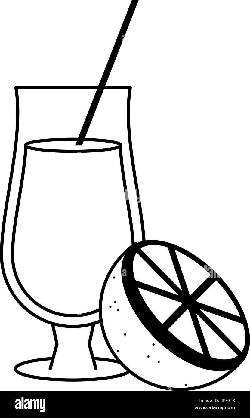 orange natural fruit juice black and white Stock Vector Image & Art Alamy