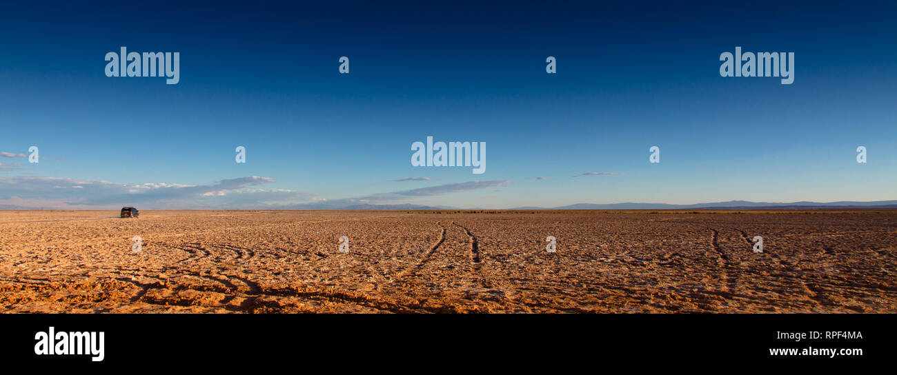 Panoramic Wide Banner Landscape View Near Ojos Del Salar In