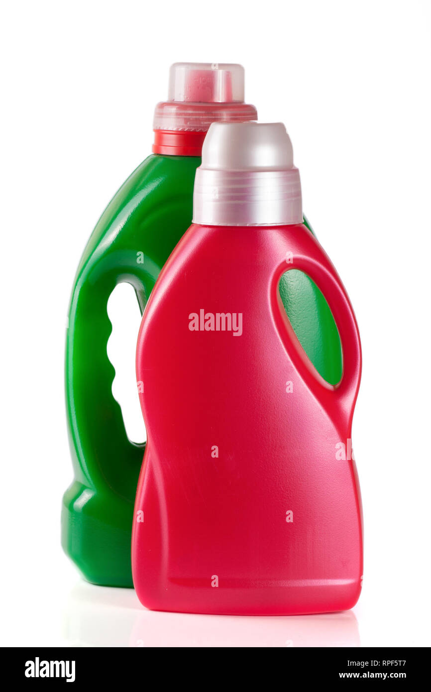laundry detergent bottle with fabric softener isolated on white background Stock Photo Alamy