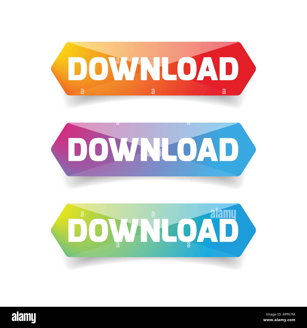 Download button low poly Stock Vector