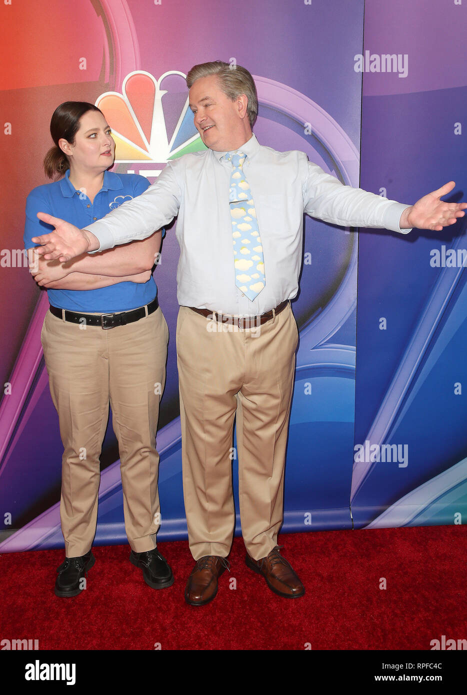 February 20, 2019 - Universal City, California, U.S. - 20 February 2019 - Universal City, California - Lauren Ash and Mark McKinney. 2019 NBC Los Angeles Mid-Season Press Day held at at NBC Studios. Photo Credit: Faye SadouAdMedia (Credit Image: © AdMedia via ZUMA Wire) Stock Photo