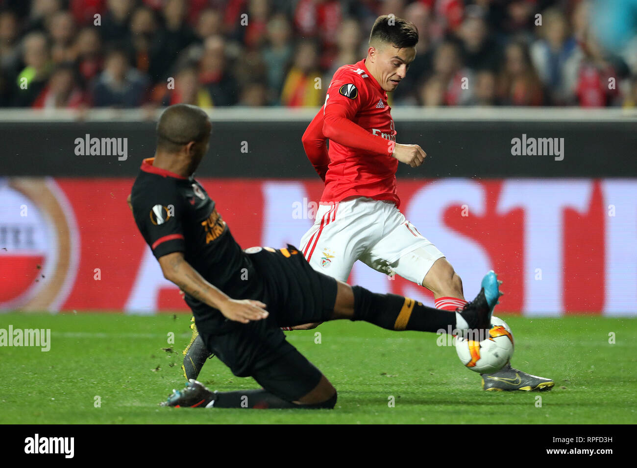 Franco Cervi of SL Benfica in action during the Europa League 2018/2019 footballl match between SL Benfica vs Galatasaray AS.  (Final score: SL Benfica 0 - 0 Galatasaray AS) Stock Photo