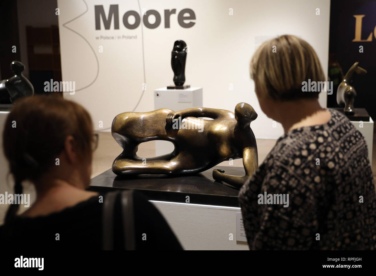 Krakow, Poland. 21st Feb, 2019. Exhibition of Henry Moore's sculptures on February 22, 2019 at National Museum in Krakow, Poland. Credit: East News sp. z o.o./Alamy Live News Stock Photo