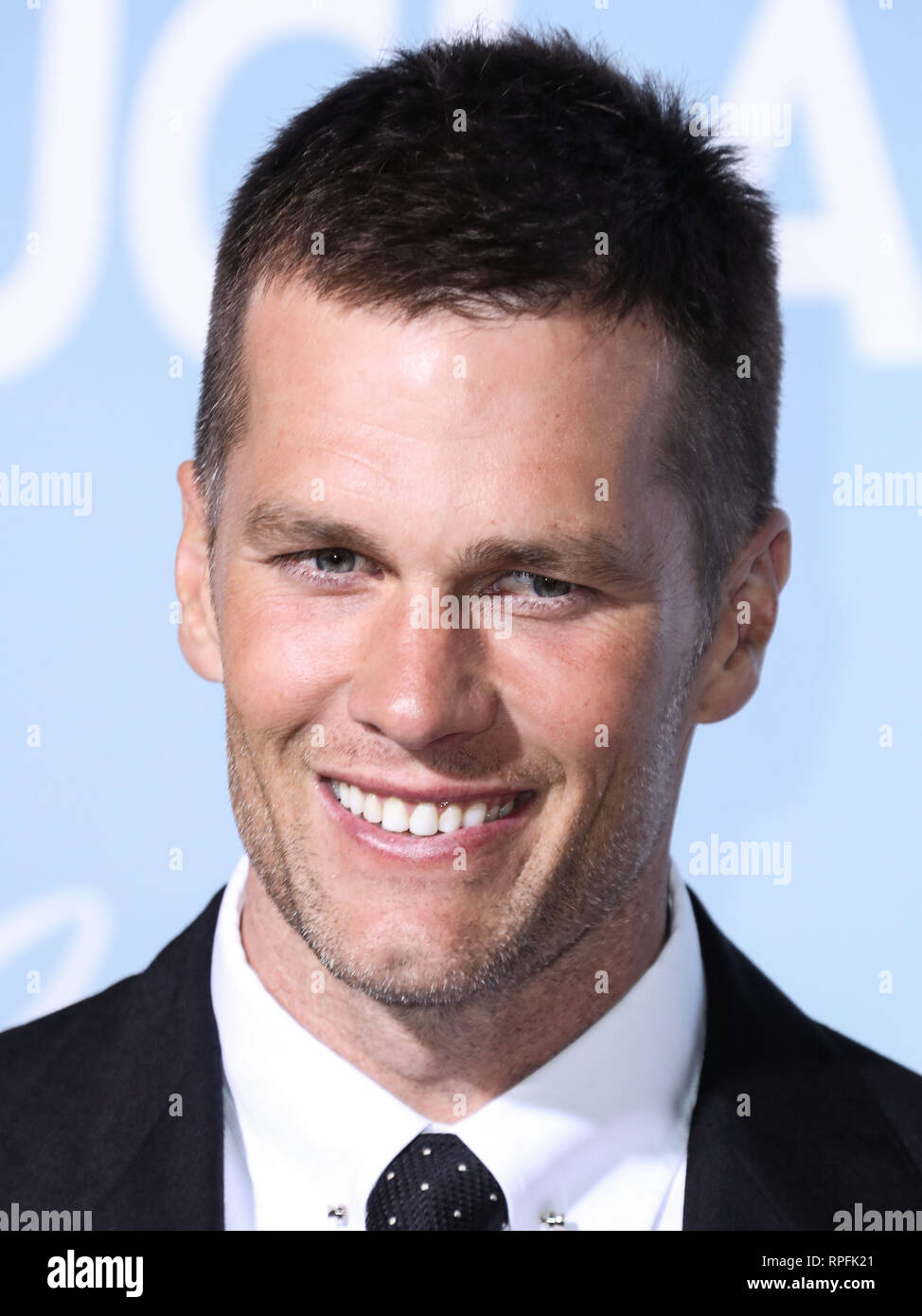 Football quarterback Tom Brady arrives at the 2019 Hollywood For Science Gala held at a Private Estate on February 21, 2019 in Beverly Hills, Los Angeles, California, United States. (Photo by Xavier Collin/Image Press Agency) Stock Photo