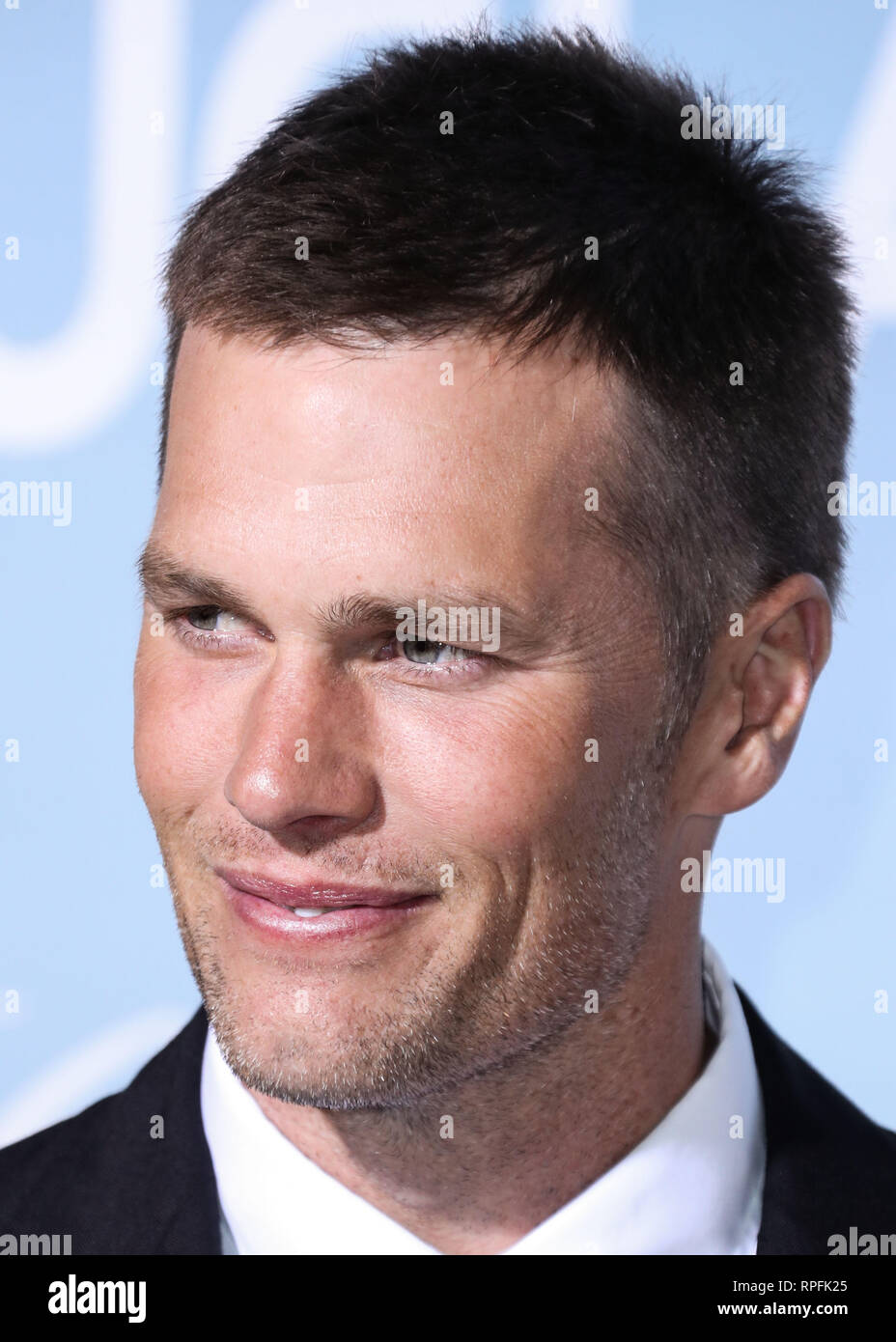 Football quarterback Tom Brady arrives at the 2019 Hollywood For Science Gala held at a Private Estate on February 21, 2019 in Beverly Hills, Los Angeles, California, United States. (Photo by Xavier Collin/Image Press Agency) Stock Photo