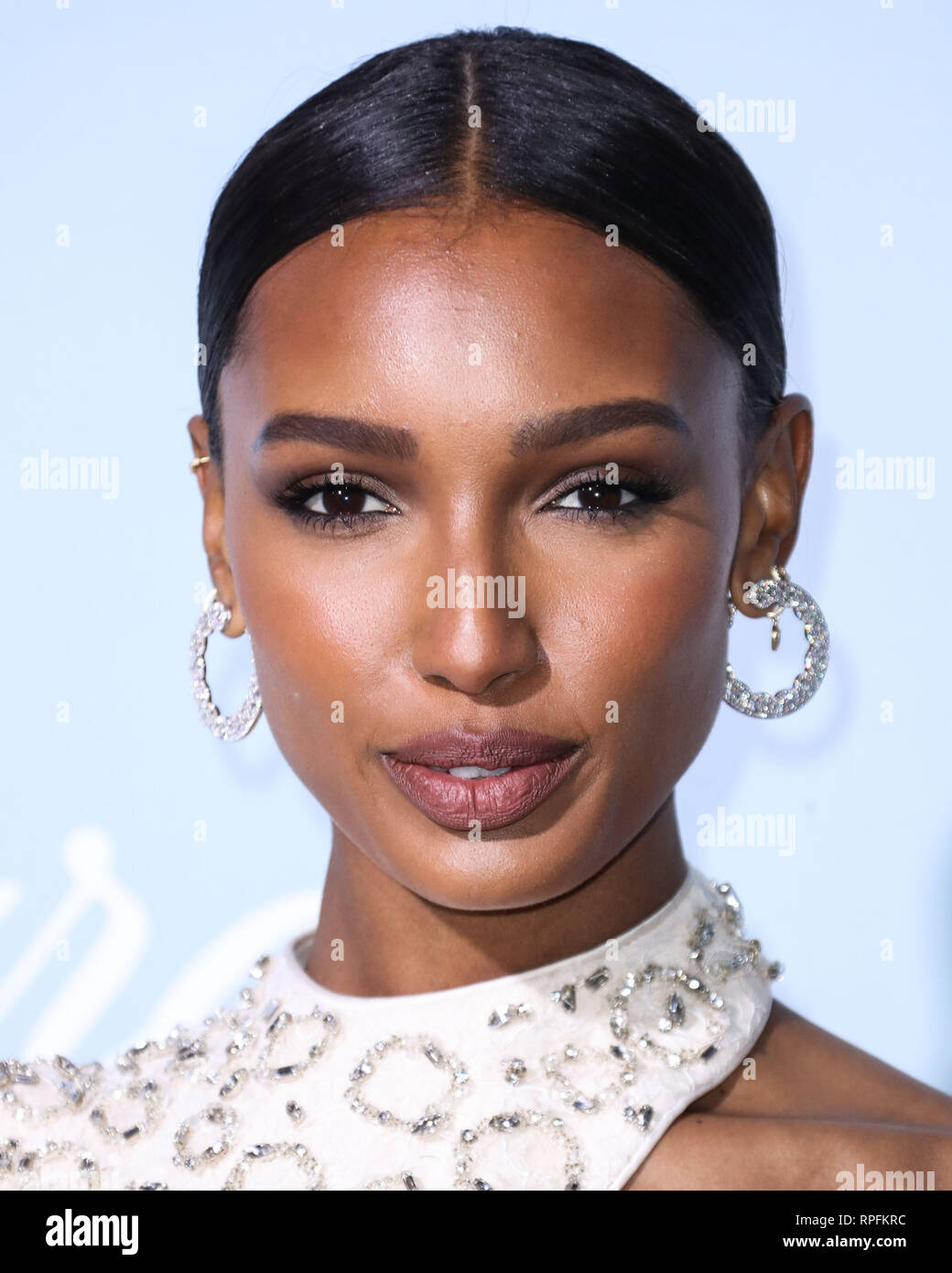 Model Jasmine Tookes arrives at the 2019 Hollywood For Science Gala