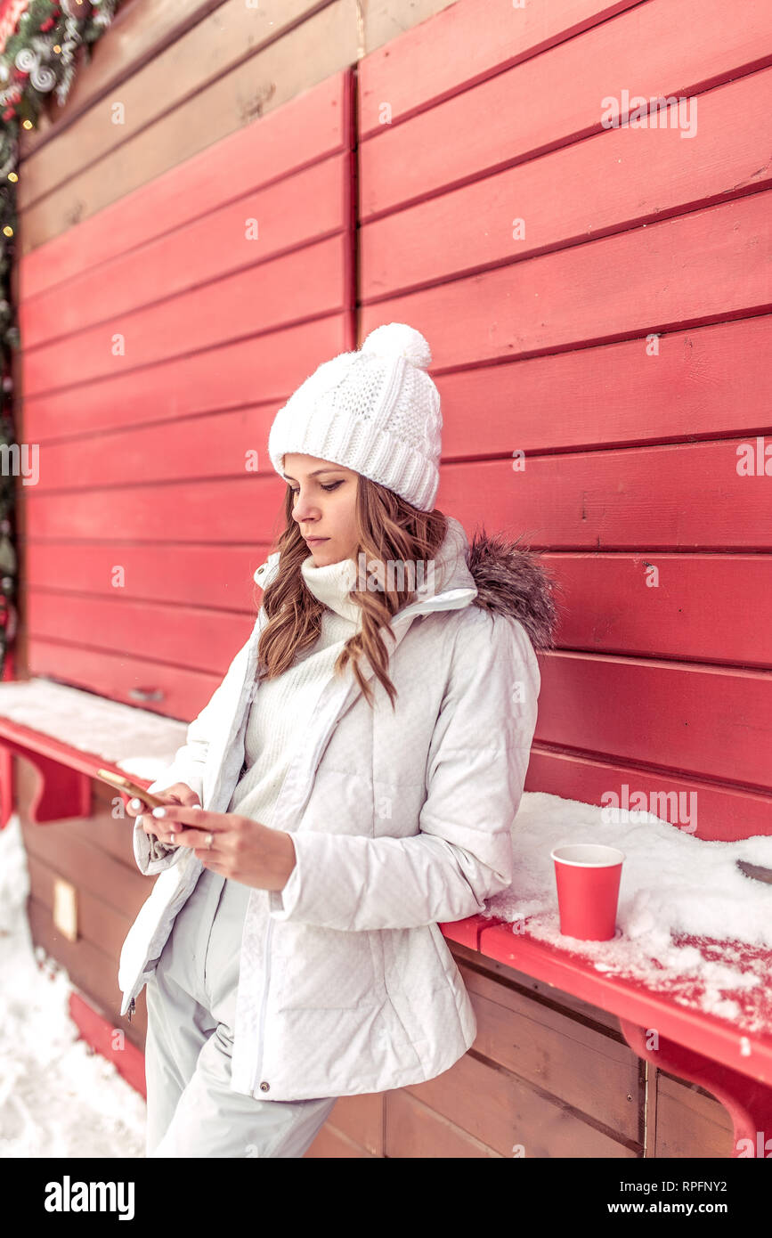 girls white winter hat