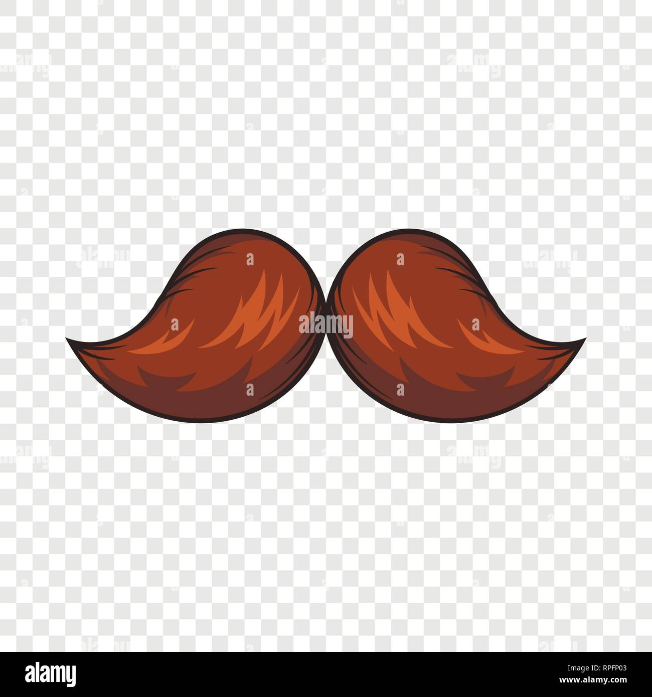 Retro hipster mustache icon, cartoon style Stock Vector